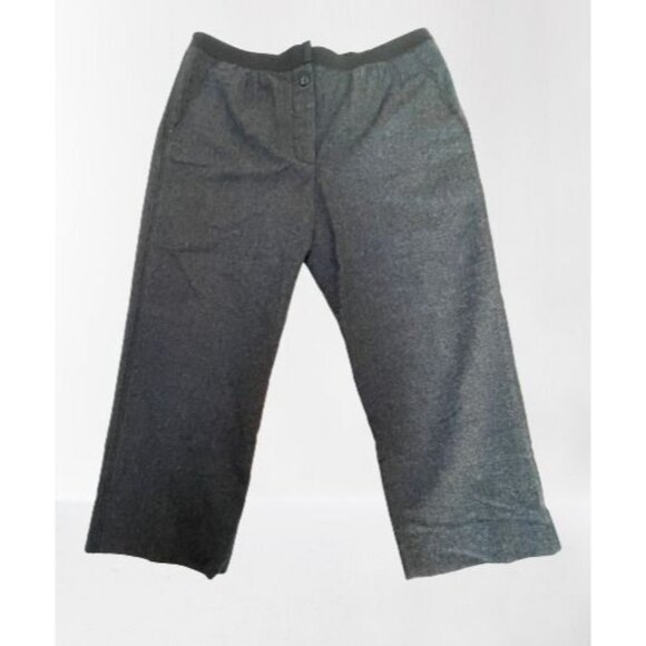 Marc Jacobs Womens Wool High Rise Cropped Capri Pants Size 8 Dark Gray Casual - Picture 1 of 12
